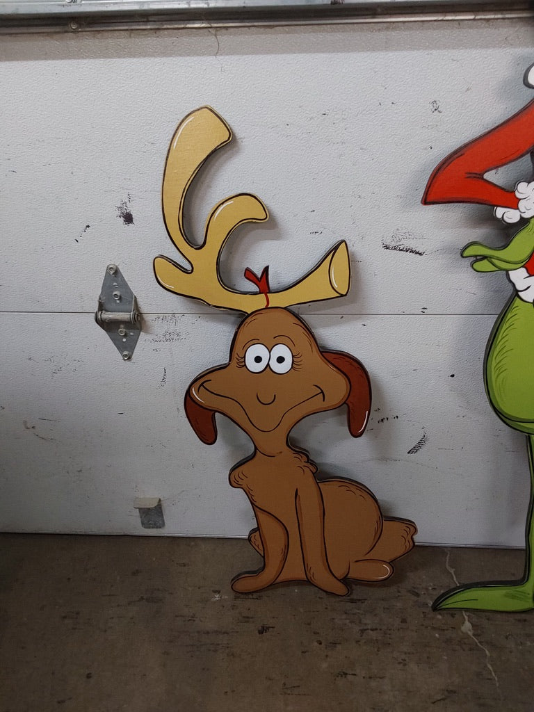 Curmudgeon Who Family Christmas Wood Outdoor Yard Art, Lawn Decor Grinch