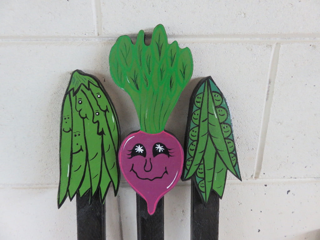 Vegetable Veggie Stakes Vegetable Garden Markers wood outdoor garden vegetable yard art signs