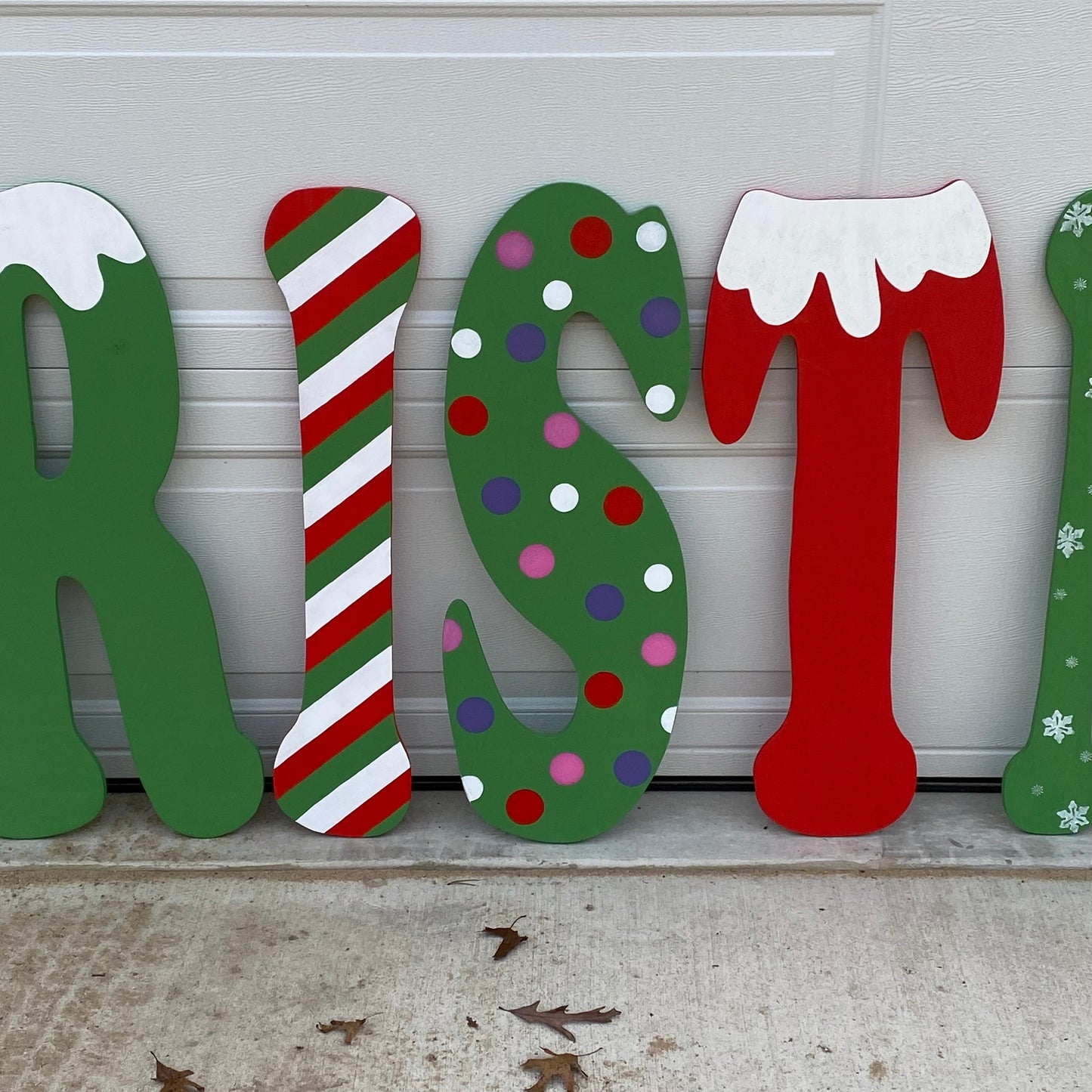 Merry Christmas Wood Letters Unpainted Outdoor Yard Art Lawn Sign, Christmas Decorations