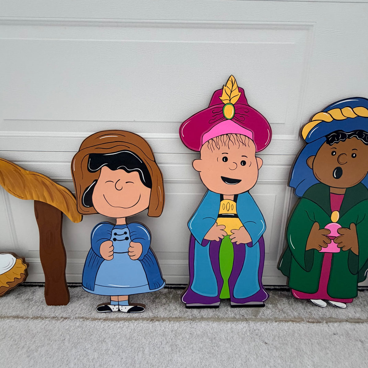 PEANUT PEOPLE NATIVITY Christmas Wood Outdoor Yard Art Set of 10, Charlie