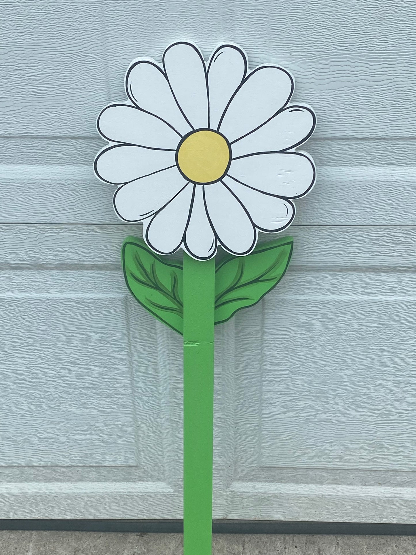 The Daisy Flower Never Needs Watering Wood Outdoor Lawn & Garden Decor Yard Art Sign