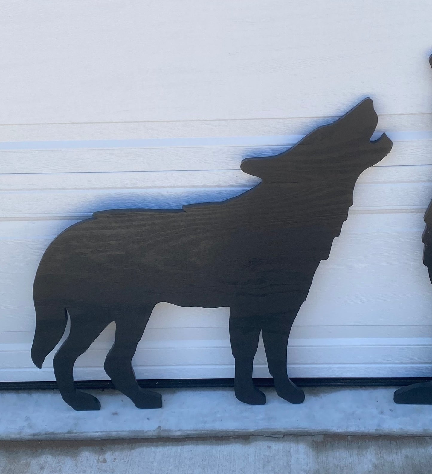 WOLF WOLVES SILHOUETTE Shadow Life-Size Wood Outdoor Lawn Yard Art Sign, Set of 3