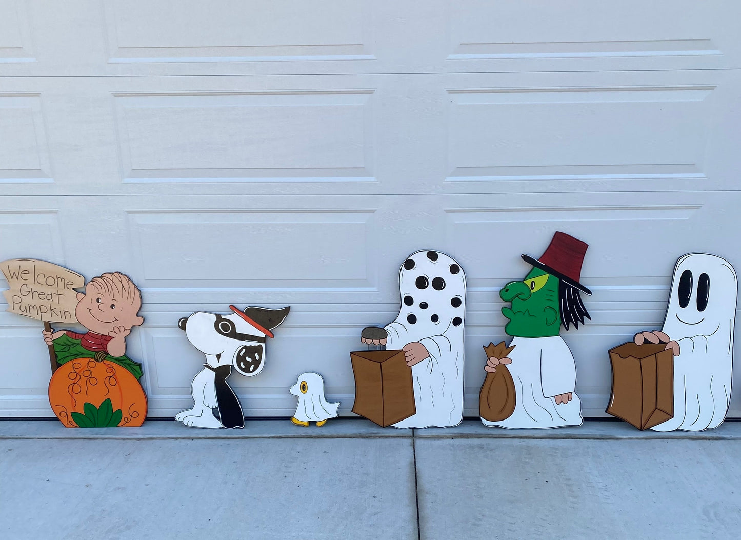 HALLOWEEN GHOSTS WOOD OUTDOOR YARD ART HALLOWEEN DECORATIONS YARD SIGNS