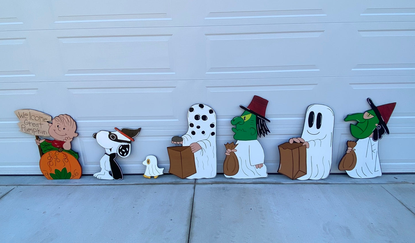 HALLOWEEN GHOSTS WOOD OUTDOOR YARD ART HALLOWEEN DECORATIONS YARD SIGNS