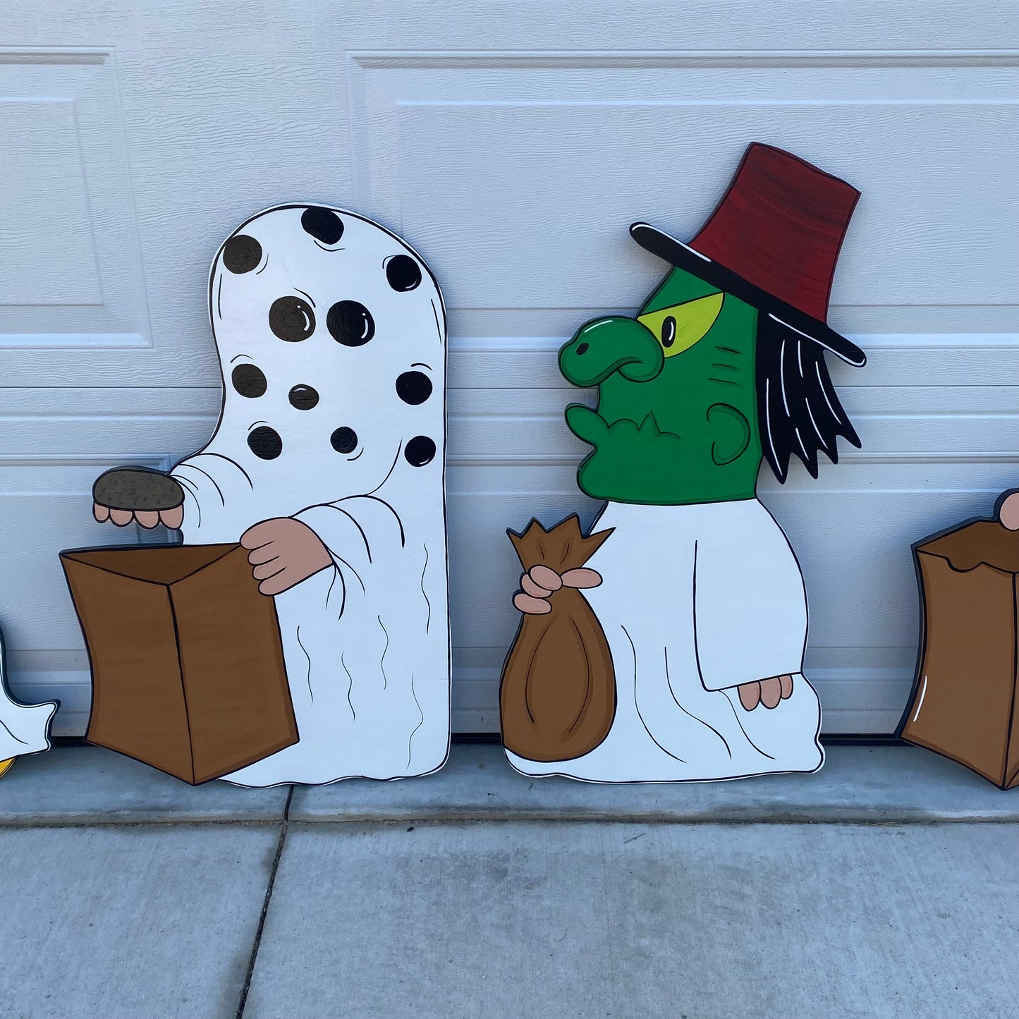 HALLOWEEN GHOSTS WOOD OUTDOOR YARD ART HALLOWEEN DECORATIONS YARD SIGNS