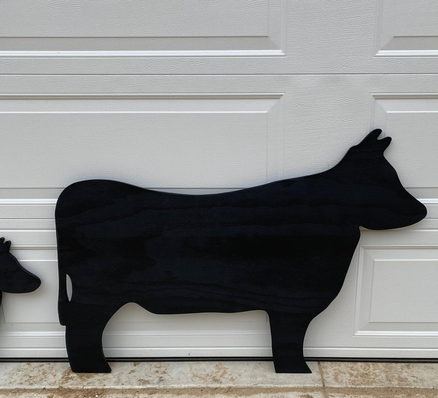 Cow Family Wood Outdoor Shadow Silhouette Yard Art Sign, Set of 3, Lawn Decor