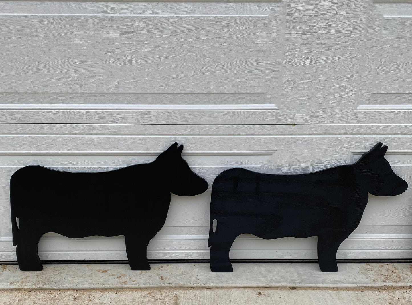 Cow Family Wood Outdoor Shadow Silhouette Yard Art Sign, Set of 3, Lawn Decor