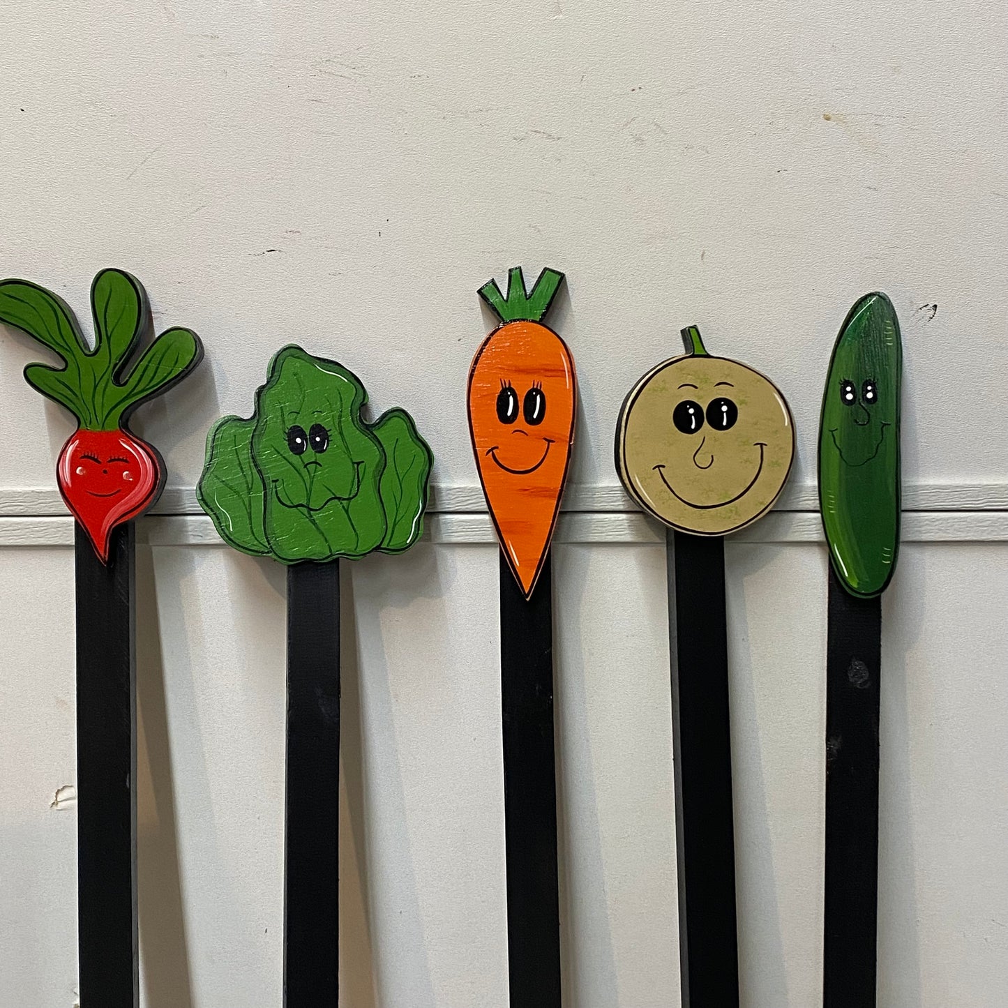 Vegetable Veggie Stakes Vegetable Garden Markers wood outdoor garden vegetable yard art signs