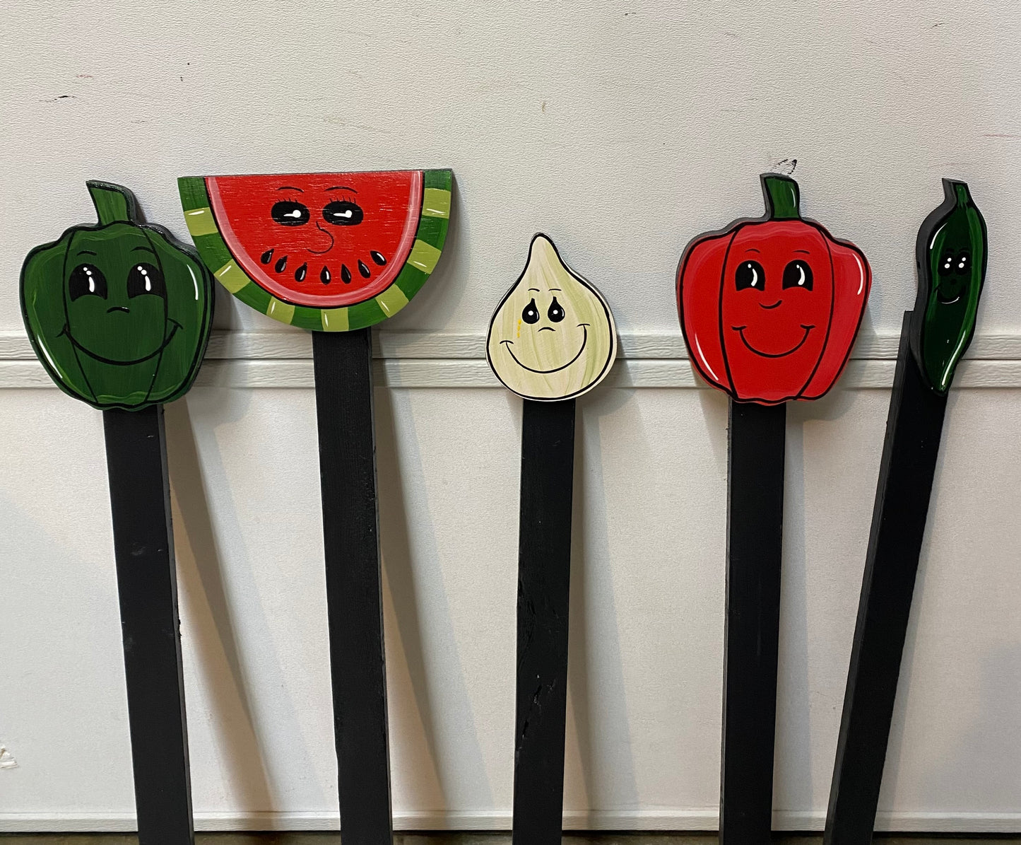 Vegetable Veggie Stakes Vegetable Garden Markers wood outdoor garden vegetable yard art signs