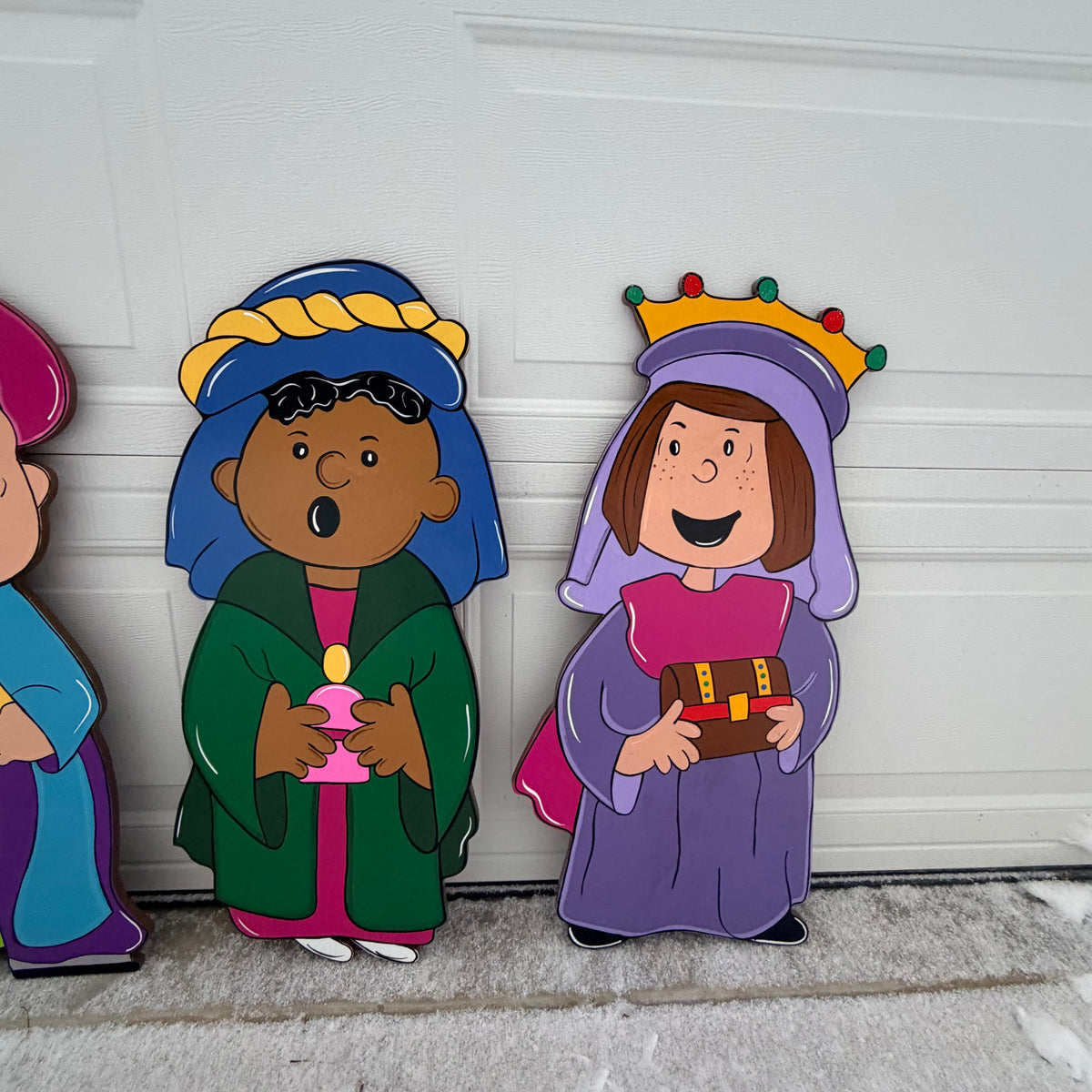 PEANUT PEOPLE NATIVITY Christmas Wood Outdoor Yard Art Set of 10, Charlie