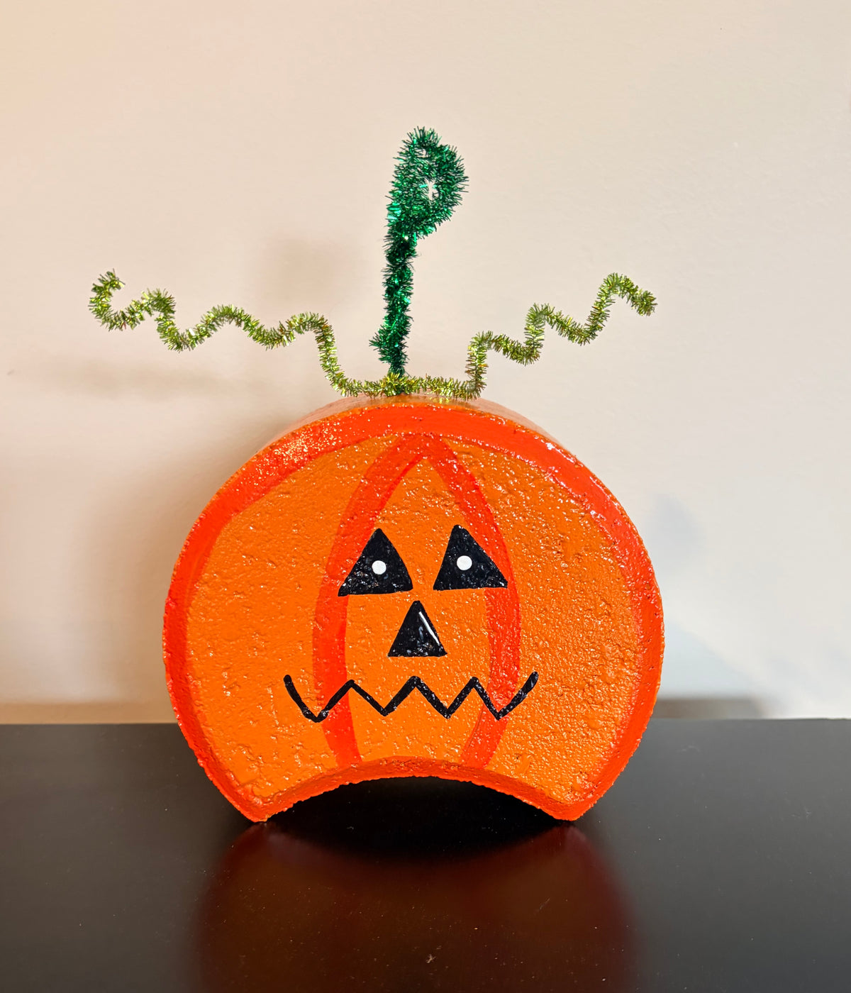 Halloween Pumpkin Painted Pavers Outdoor Yard Art Decorations, Stone Pavers