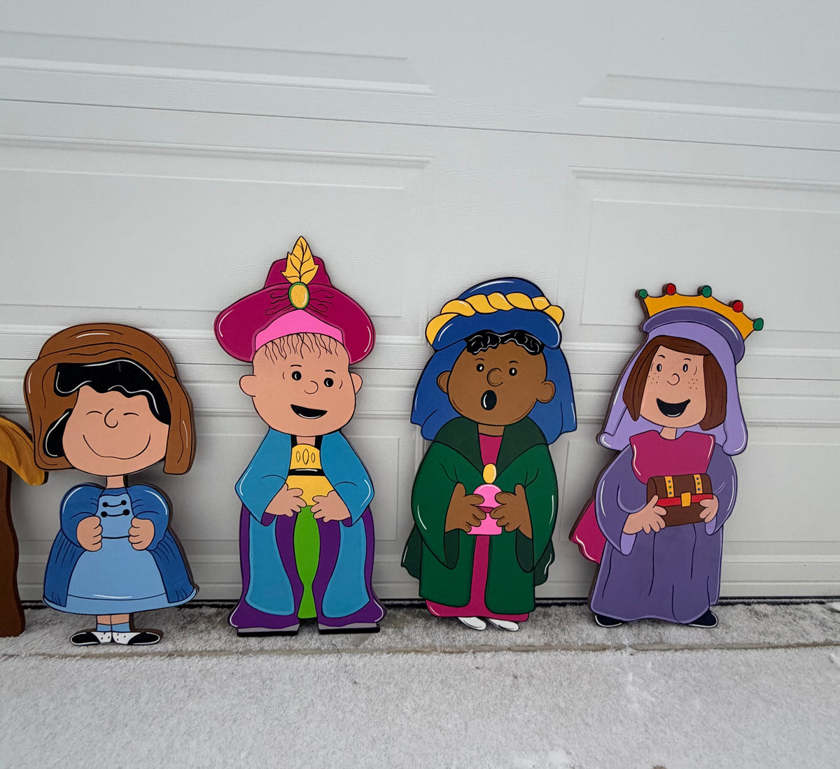 PEANUT PEOPLE NATIVITY Christmas Wood Outdoor Yard Art Set of 10, Charlie