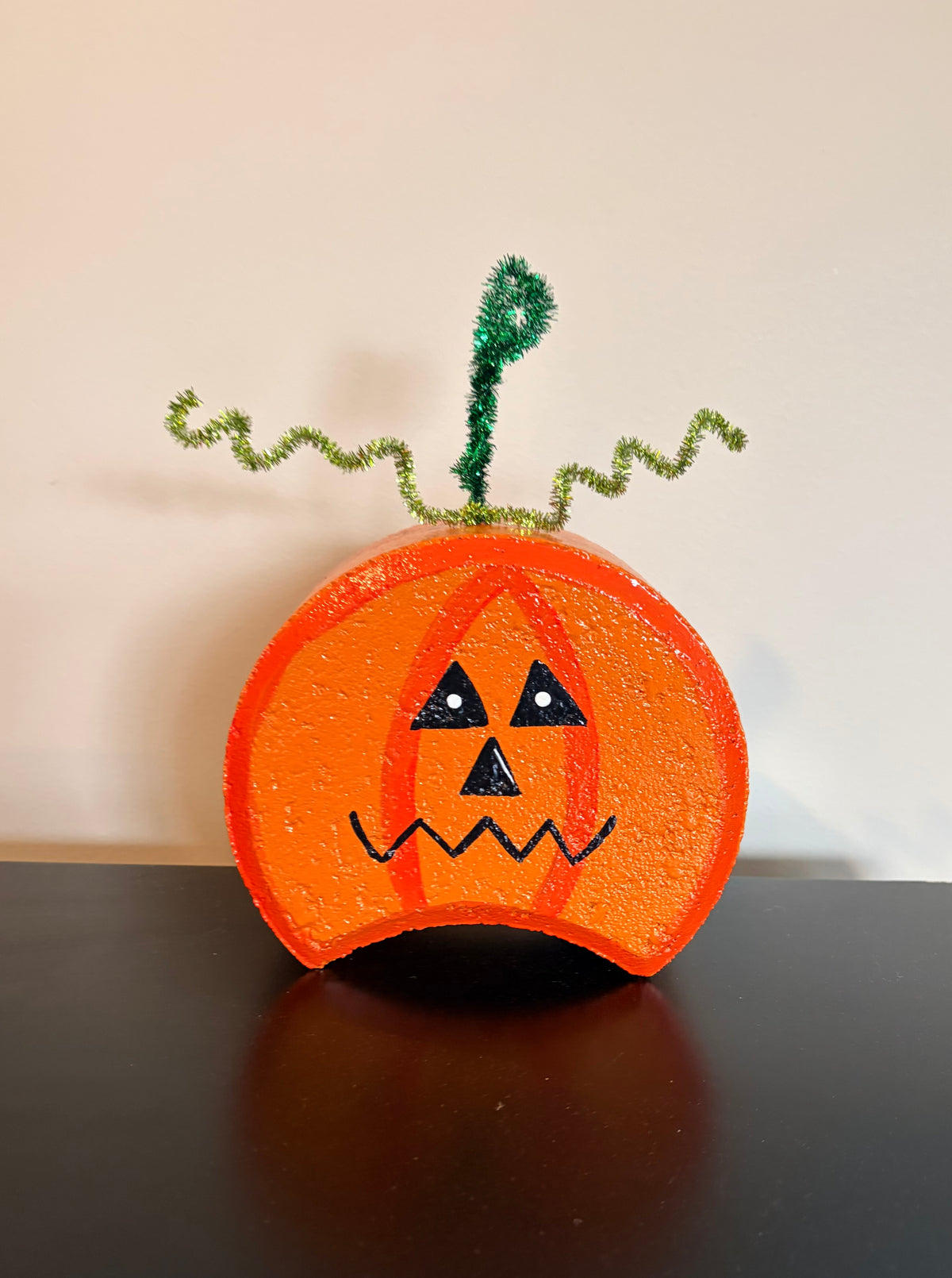 Halloween Pumpkin Painted Pavers Outdoor Yard Art Decorations, Stone Pavers