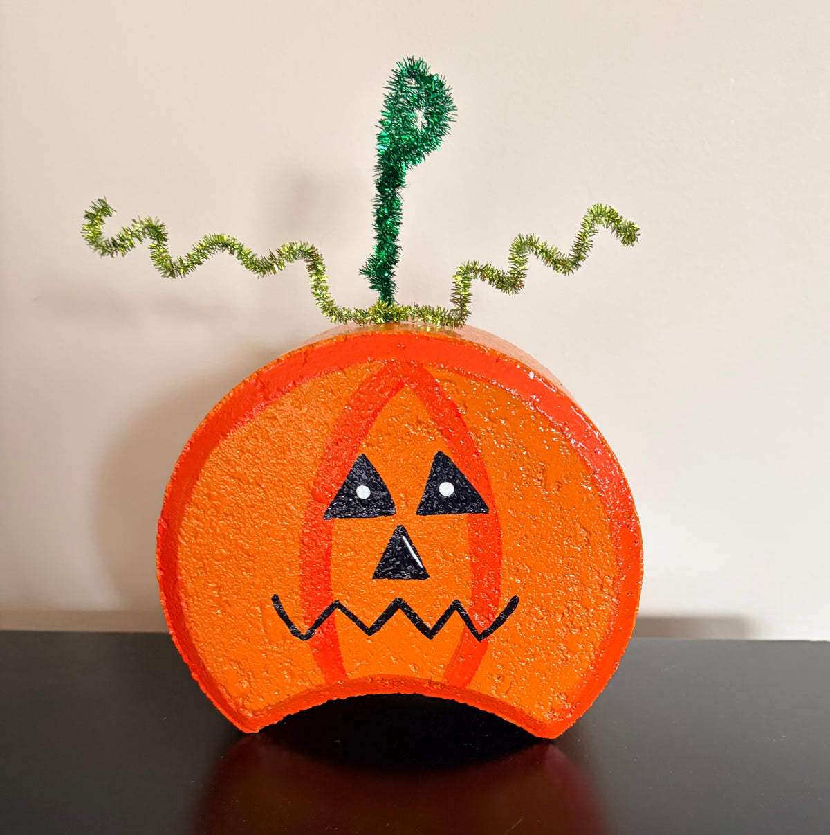 Halloween Pumpkin Painted Pavers Outdoor Yard Art Decorations, Stone Pavers