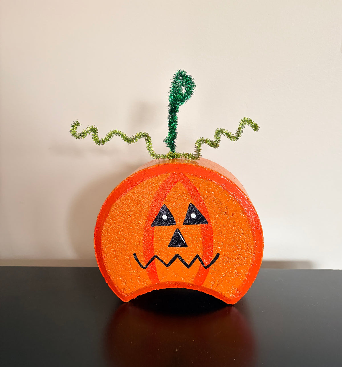 Halloween Pumpkin Painted Pavers Outdoor Yard Art Decorations, Stone Pavers