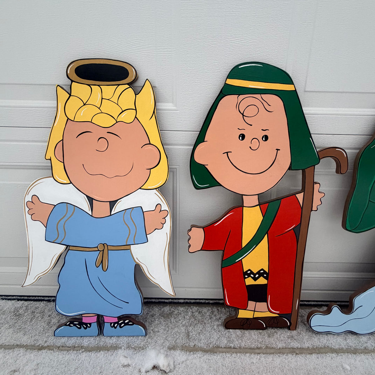 PEANUT PEOPLE NATIVITY Christmas Wood Outdoor Yard Art Set of 10, Charlie