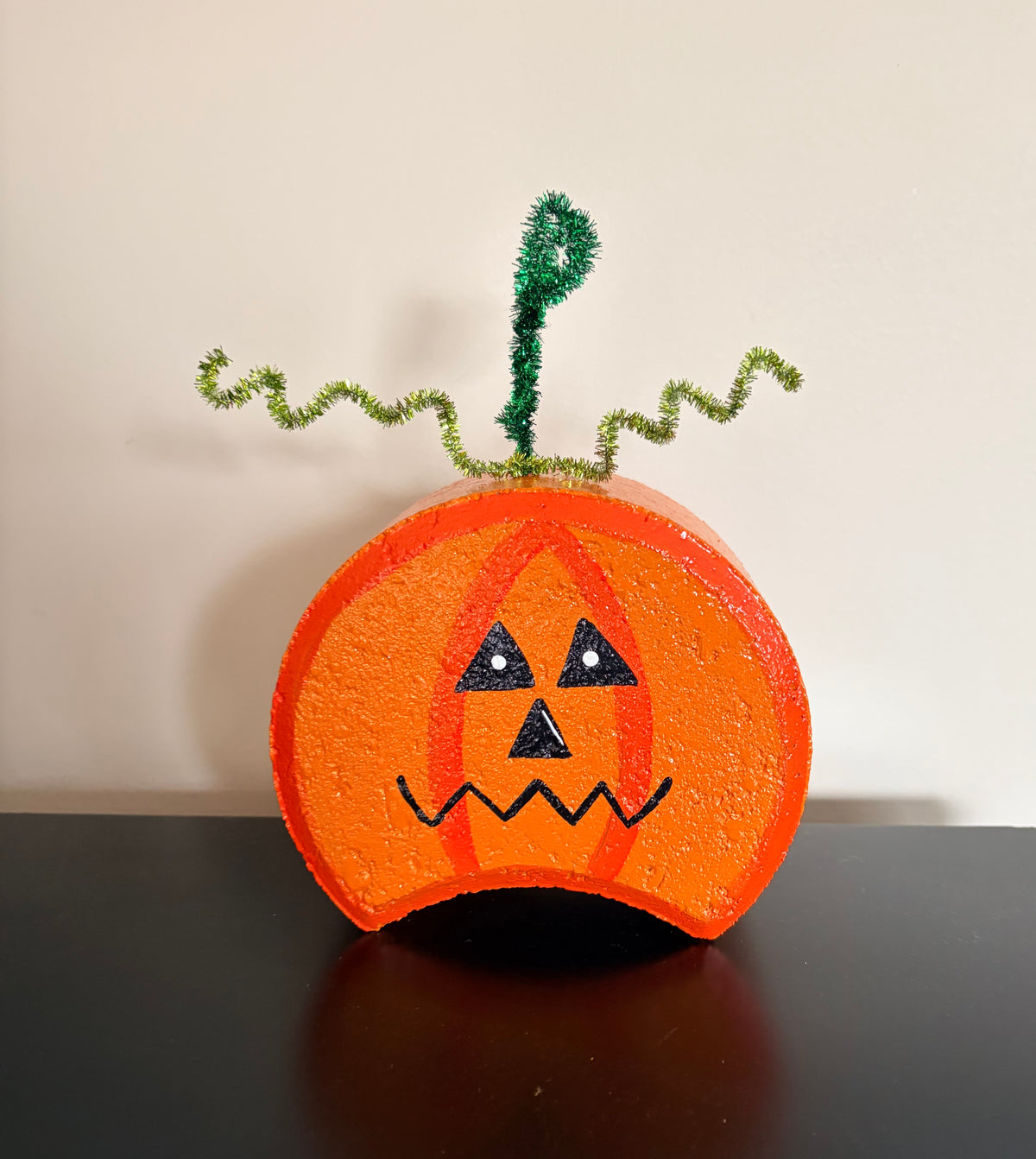 Halloween Pumpkin Painted Pavers Outdoor Yard Art Decorations, Stone Pavers