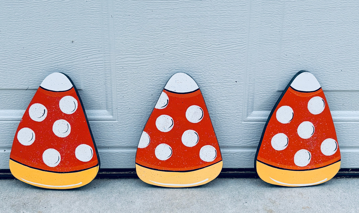 Halloween Candy Corn with Sparkles Wood Yard Art, Outdoor Lawn Decoration