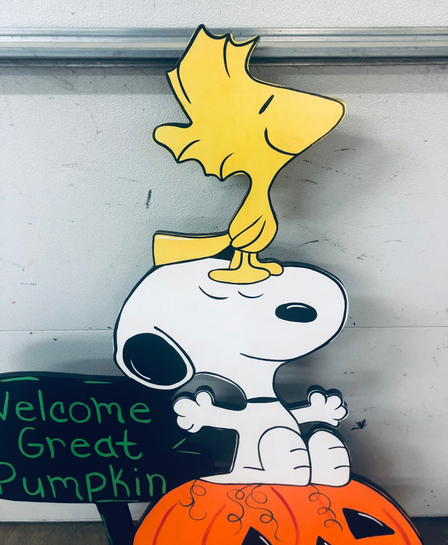 SNOOPY AND WOODSTOCK CHARLIE BROWN HALLOWEEN PUMPKIN PATCH WOOD OUTDOOR LAWN & YARD ART SIGN