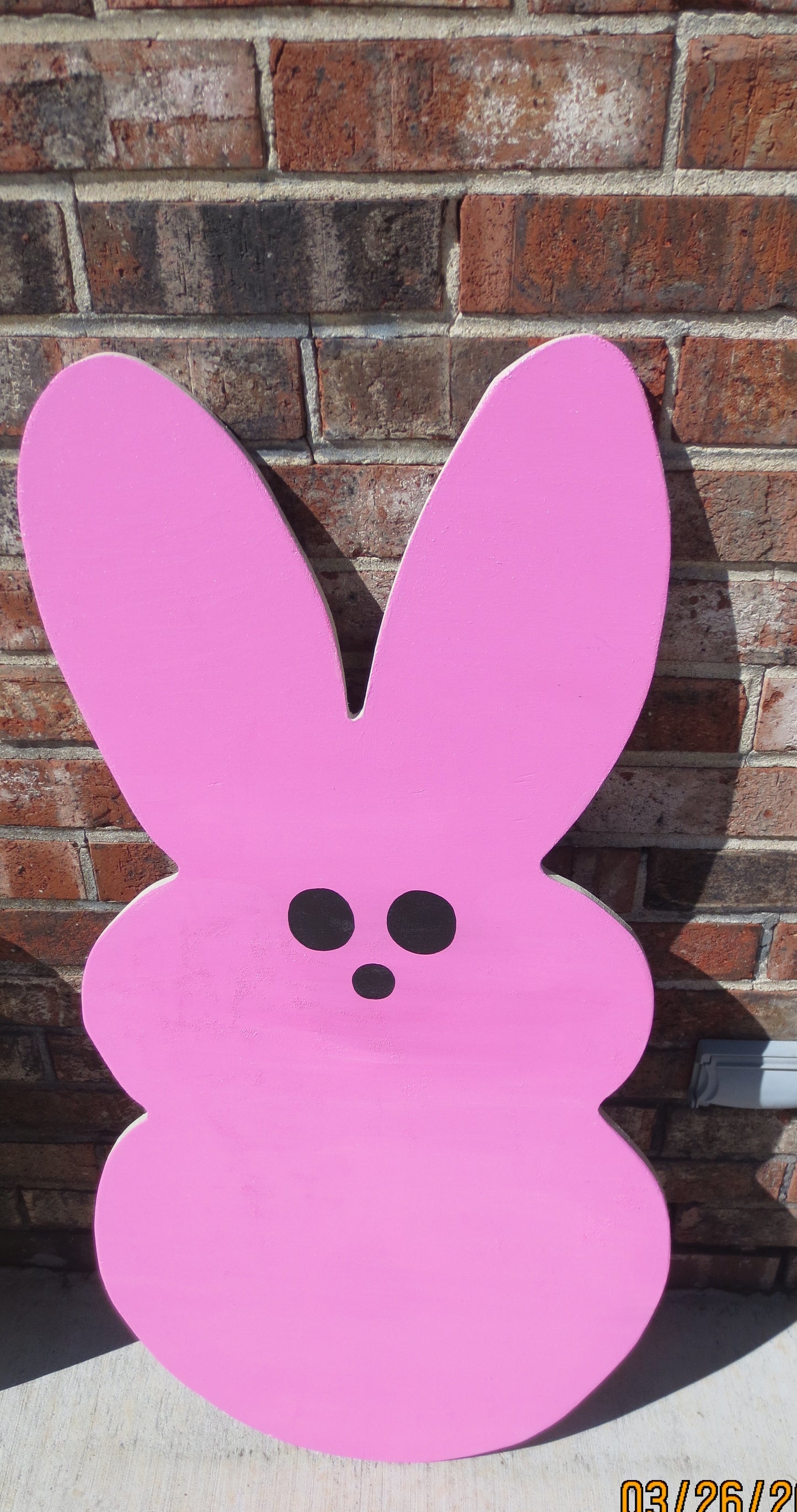 EASTER MARSHMALLOW PEEP WOOD OUTDOOR YARD ART SIGN